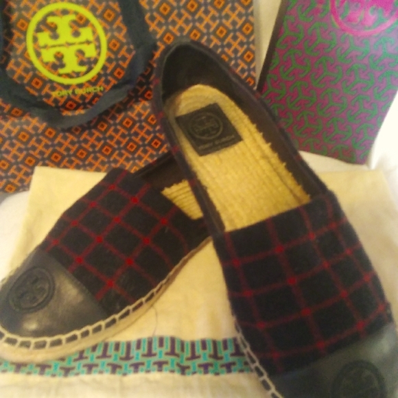 Tory Burch plaid Espadrilles (Authentic) - Picture 1 of 8